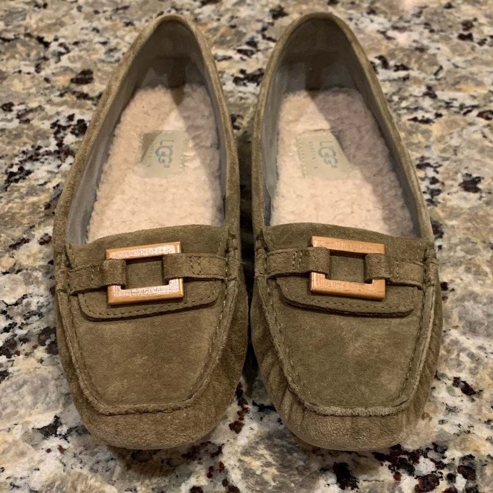 UGG Women's Olive Suede Driving Moccasins
